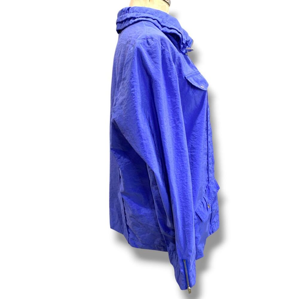 Size XL Zenergy by Chicos Womens Blue Zip Up Windbreaker Jacket - Picture 7 of 9